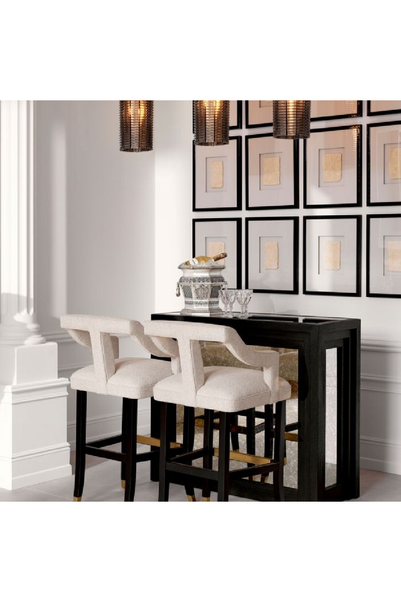 Tabouret de Comptoir Beige | Met x Eichholtz Roumier | OROA.fr