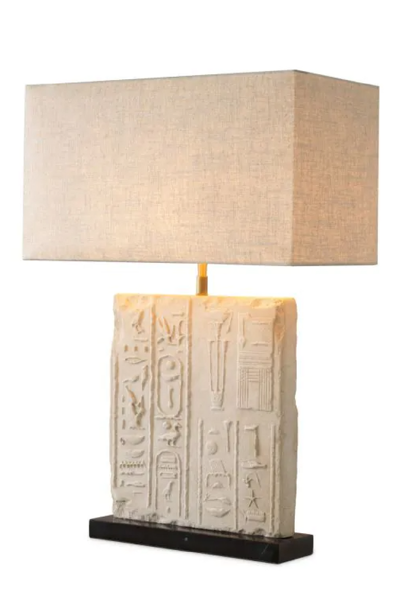 Lampe de Table Sculptee en Relief | Met x Eichholtz Hathor | OROA.fr
