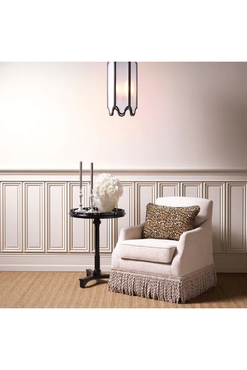 Table d’Appoint à Base en Colonne Noire | Eichholtz Roentgen | OROA.fr