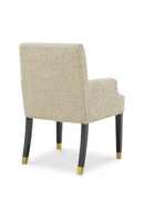 Fauteuil de Salle à Manger en Chenille Beige | Eichholtz Clayton | OROA.fr