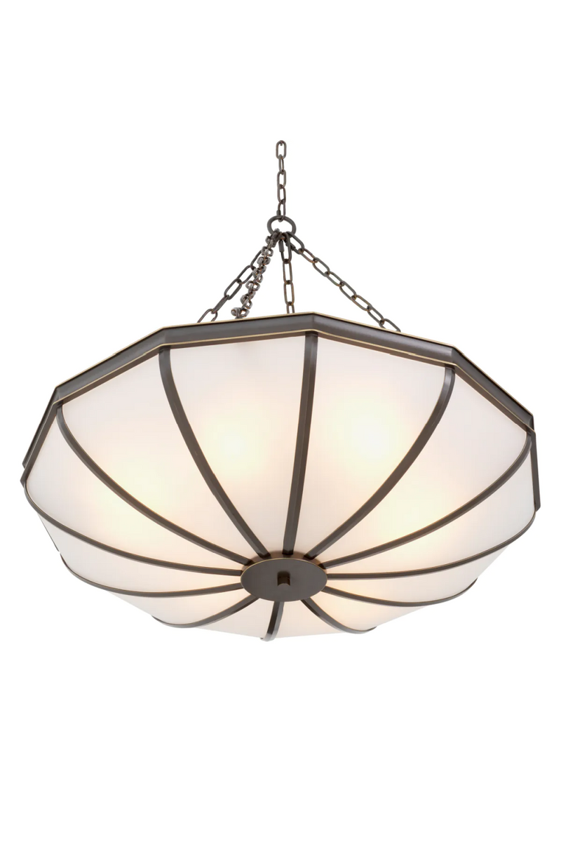 Chandelier en verre a cadre en bronze | Met x Eichholtz Jenkin | OROA.fr