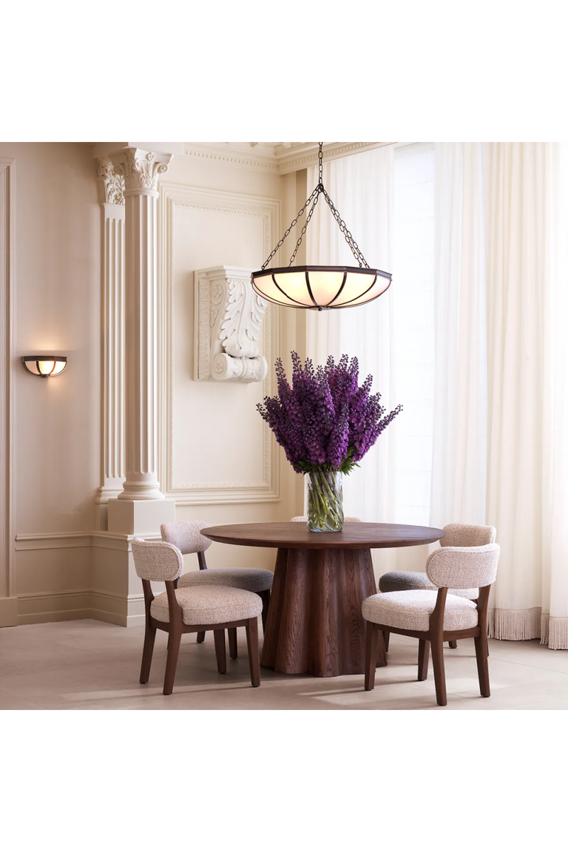 Chandelier en verre a cadre en bronze | Met x Eichholtz Jenkin | OROA.fr
