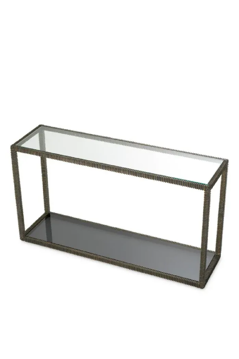 Console en Verre avec Cadre en Bronze | Eichholtz Bethesda | OROA.fr