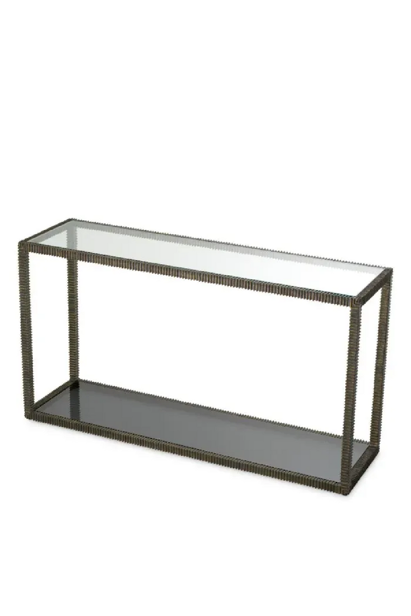 Console en Verre avec Cadre en Bronze | Eichholtz Bethesda | OROA.fr