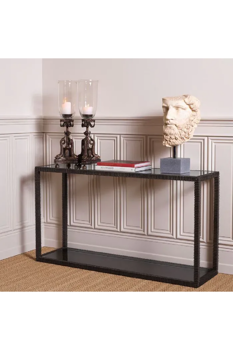 Console en Verre avec Cadre en Bronze | Eichholtz Bethesda | OROA.fr