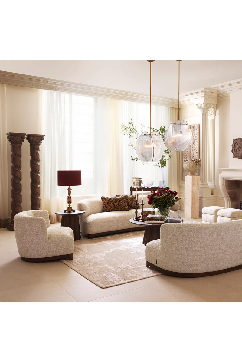 Chandelier en verre fume | Met x Eichholtz Hibis | OROA.fr