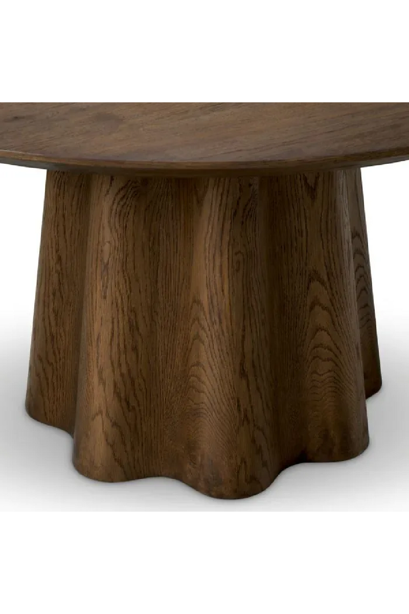 Table de Salle à Manger Colonne en Chêne Foncé | Eichholtz Papyrus