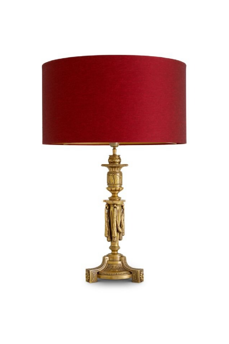 Lampe De Table A Abat-Jour En Soie Rouge | Eichholtz Francis | OROA.fr
