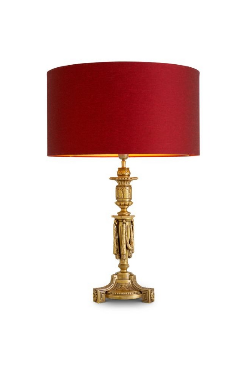 Lampe De Table A Abat-Jour En Soie Rouge | Eichholtz Francis | OROA.fr