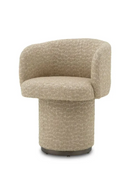 Chaise de Salle à Manger Pivotante en Jacquard Beige | Eichholtz Marly | OROA.fr