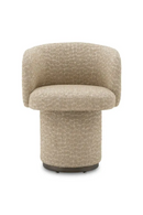 Chaise de Salle à Manger Pivotante en Jacquard Beige | Eichholtz Marly | OROA.fr