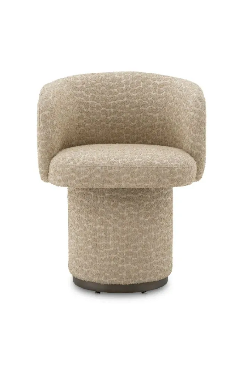 Chaise de Salle à Manger Pivotante en Jacquard Beige | Eichholtz Marly | OROA.fr