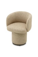 Chaise de Salle à Manger Pivotante en Jacquard Beige | Eichholtz Marly | OROA.fr