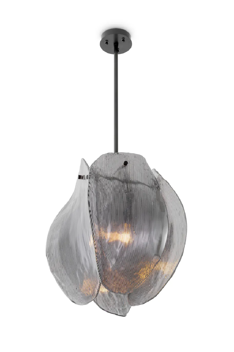 Chandelier en verre fume | Met x Eichholtz Hibis | OROA.fr