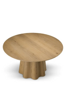 Table de Salle à Manger Colonne en Chêne Chaud | Eichholtz Papyrus | OROA.fr