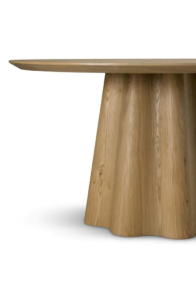 Table de Salle à Manger Colonne en Chêne Chaud | Eichholtz Papyrus | OROA.fr