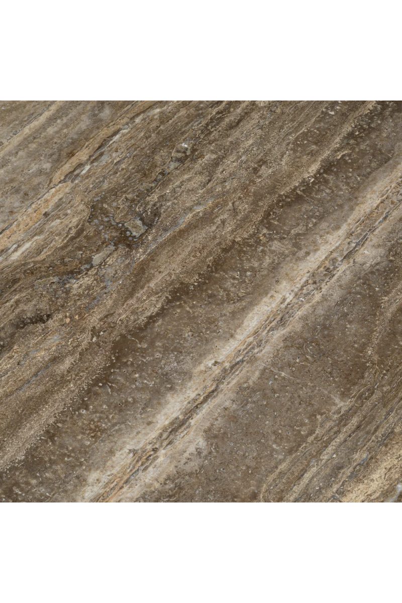 Table de Salle a Manger Ronde en Travertin | Met x Eichholtz Florence | OROA.fr