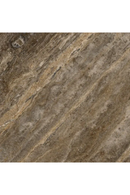 Table Basse Ronde en Travertin Argenté | Eichholtz Florence