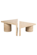 Tables basses géométrique en travertin (lot de 2) | Richmond Fictus