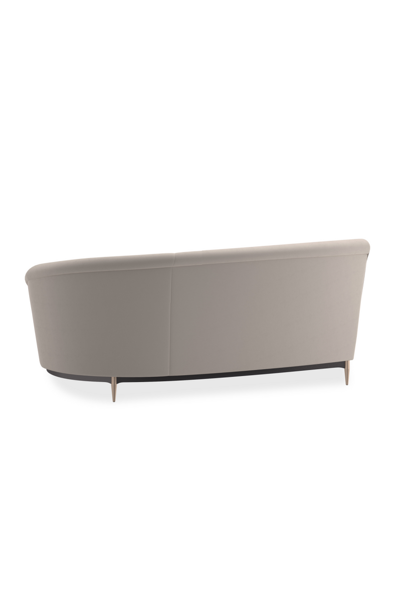 Canape d’Angle en Velours Beige | Caracole Three's Company | OROA.fr