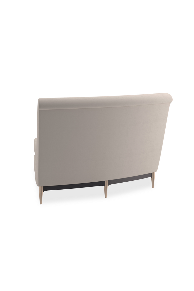 Canape d’Angle en Velours Beige | Caracole Three's Company | OROA.fr