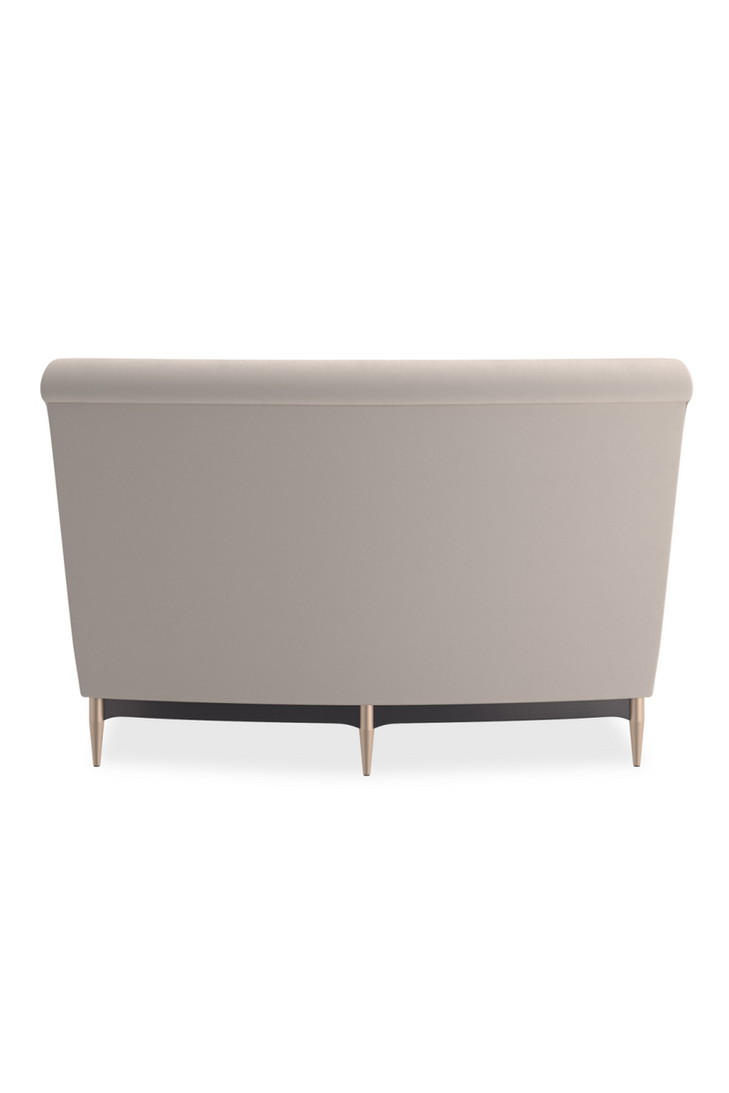 Canape d’Angle en Velours Beige | Caracole Three's Company | OROA.fr