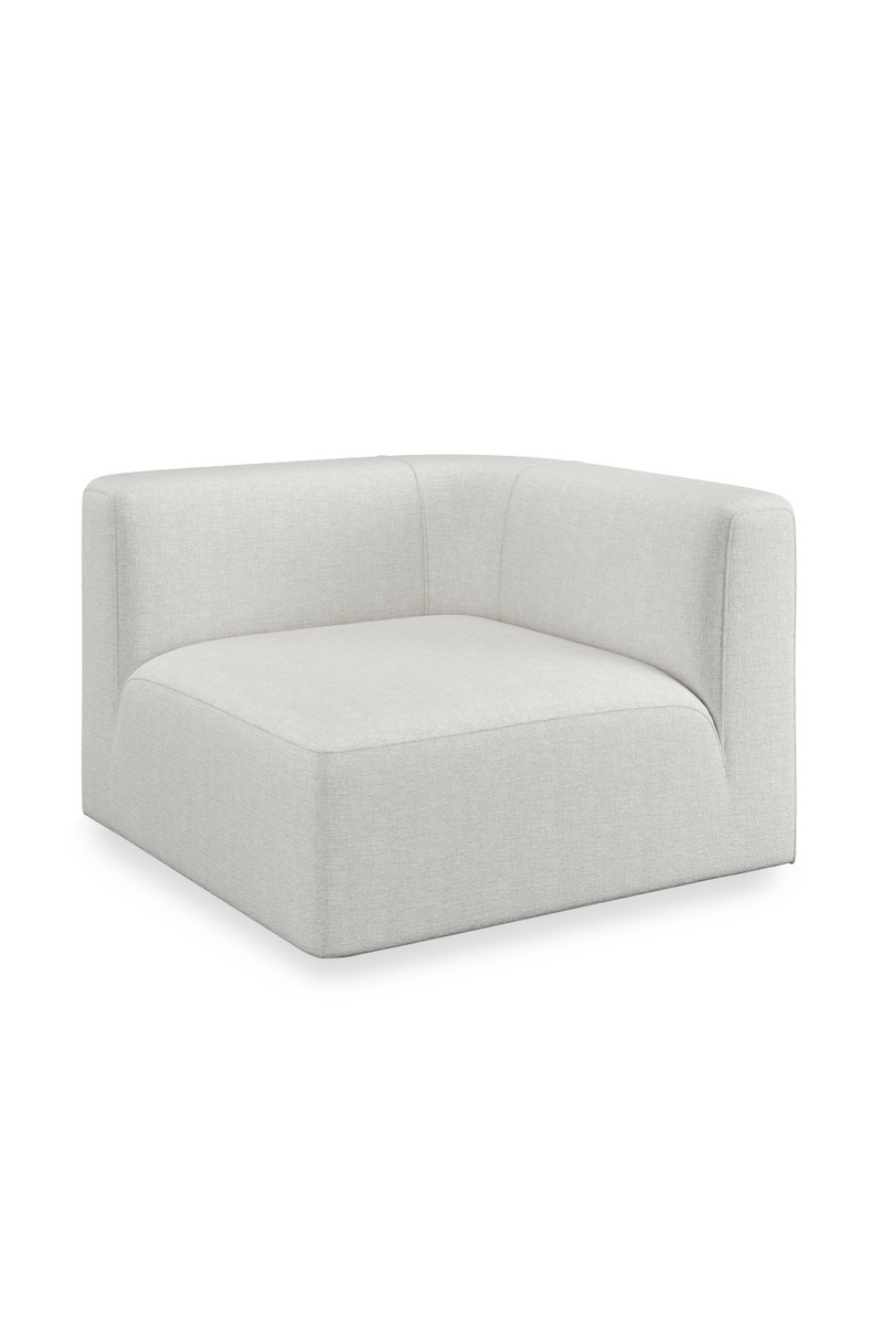 Fauteuil de salon en lin blanc côtelé | Caracole Rhythm | OROA.fr