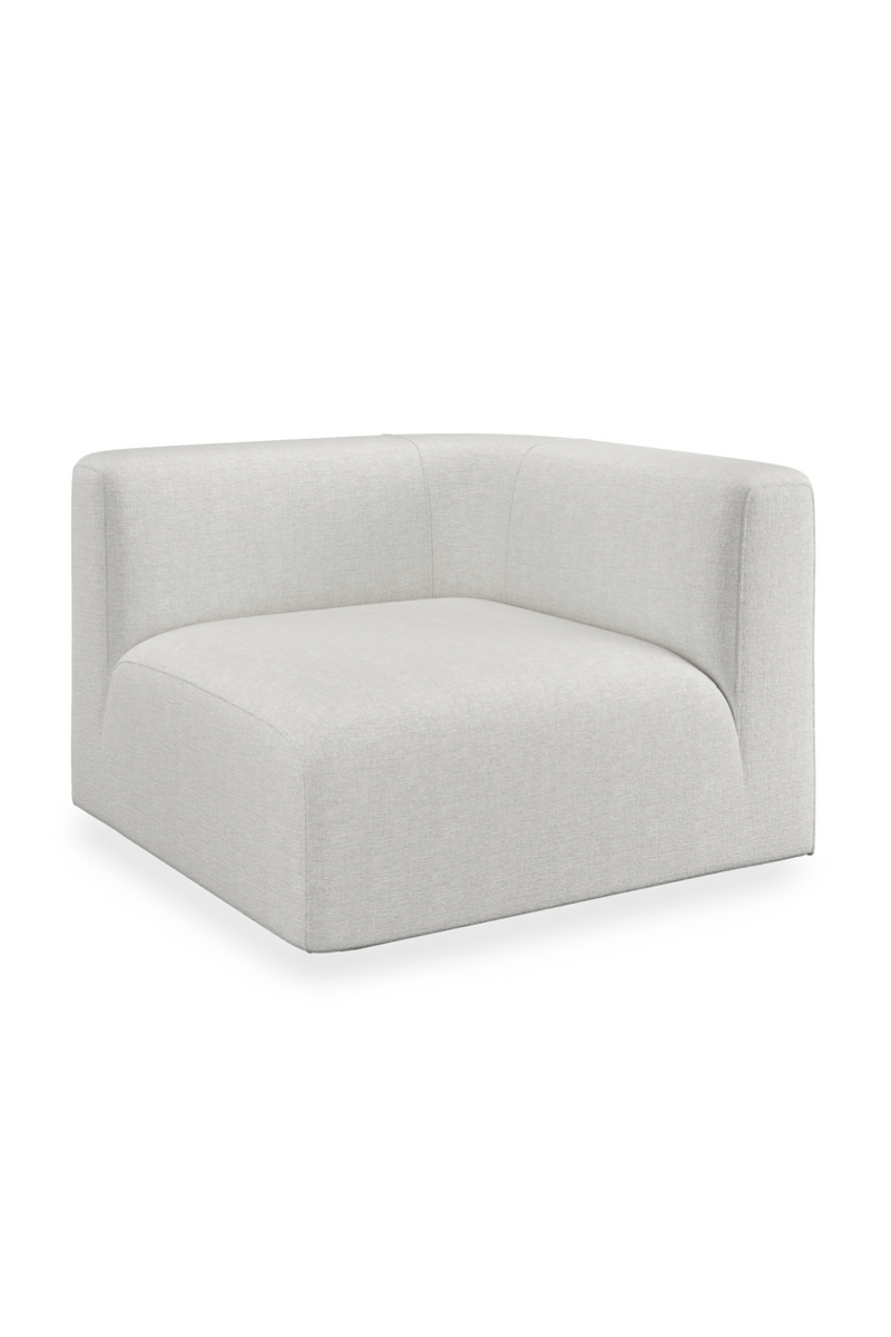 Fauteuil de salon en lin blanc côtelé | Caracole Rhythm | OROA.fr