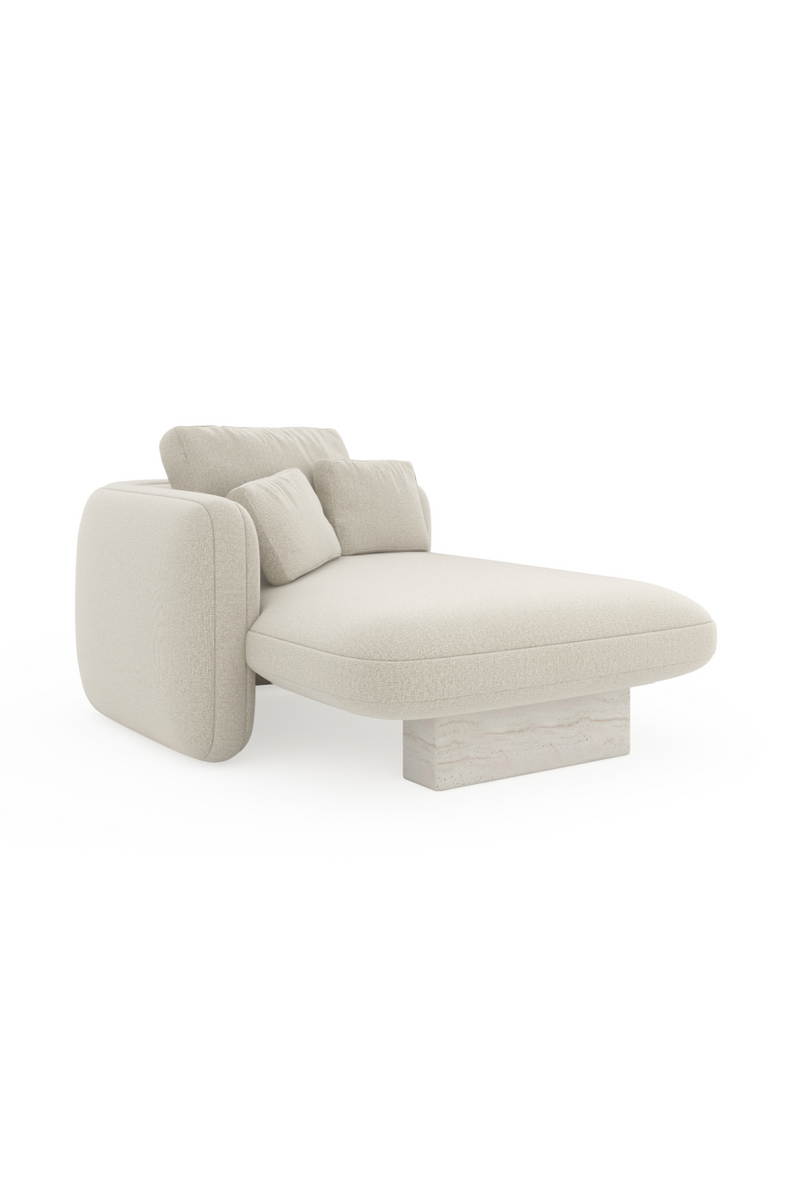 Chaise longue en lin écru | Caracole Overlap | OROA.fr