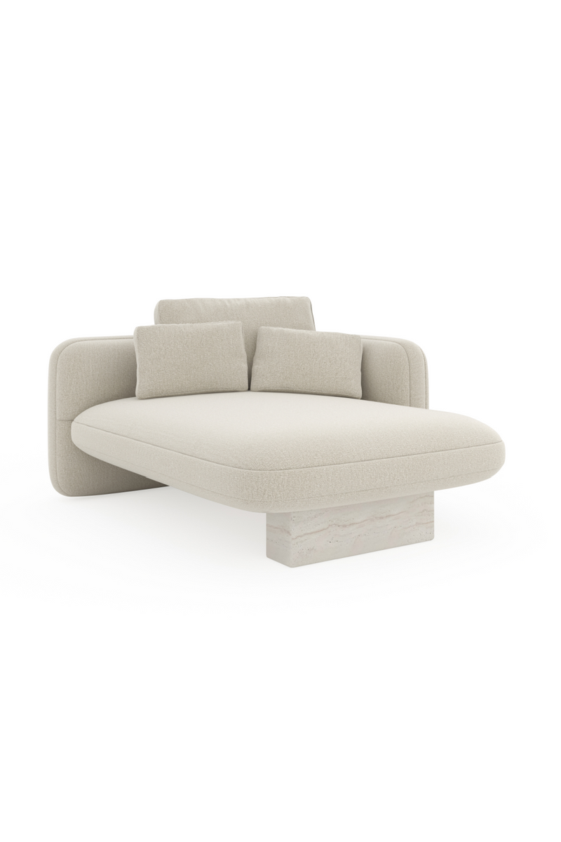 Chaise longue en lin écru | Caracole Overlap | OROA.fr