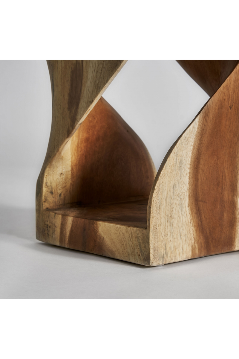 Table d'appoint sculptée en bois d'acacia | Vical Home Maun | OROA.fr