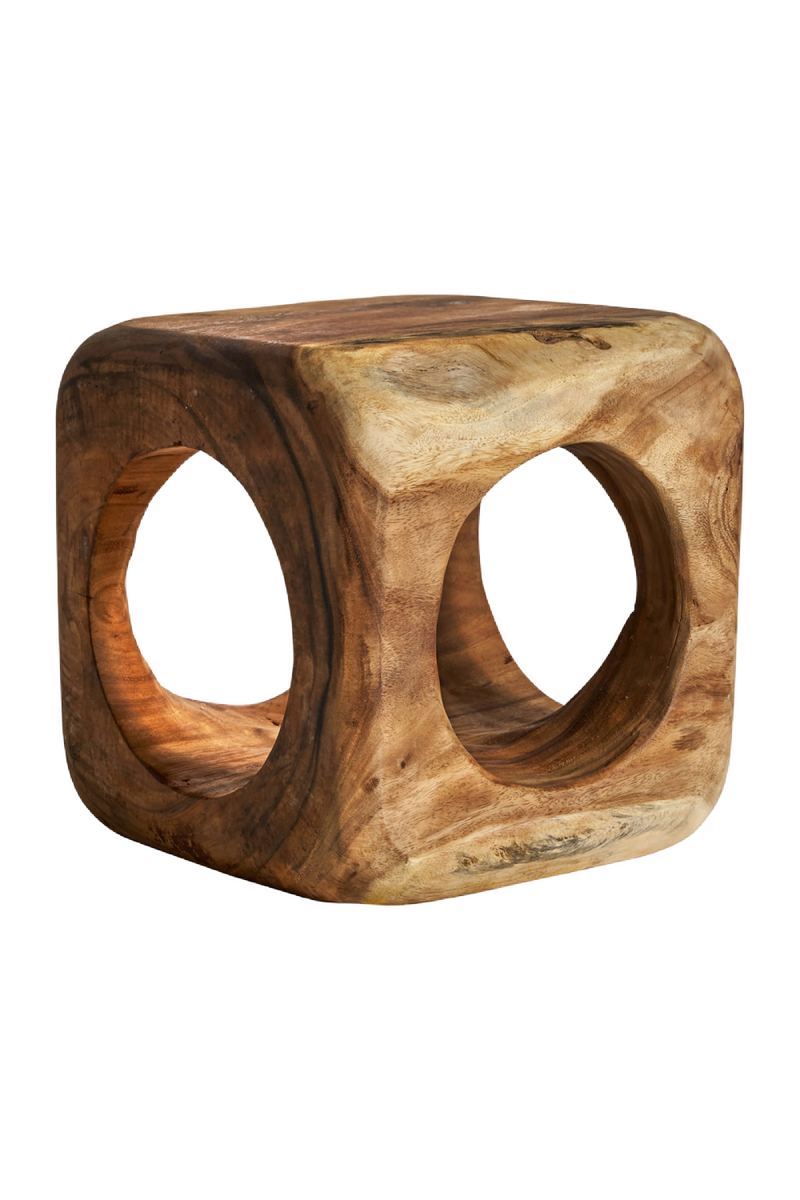 Tabouret en bois à trous cubiques | Vical Home Arusa | OROA.fr