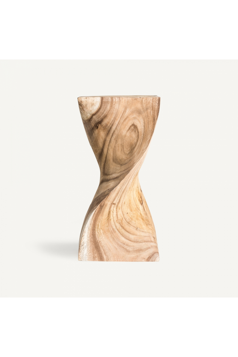 Table d'appoint en bois naturel torsadé | Vical Home Yendi | OROA.fr