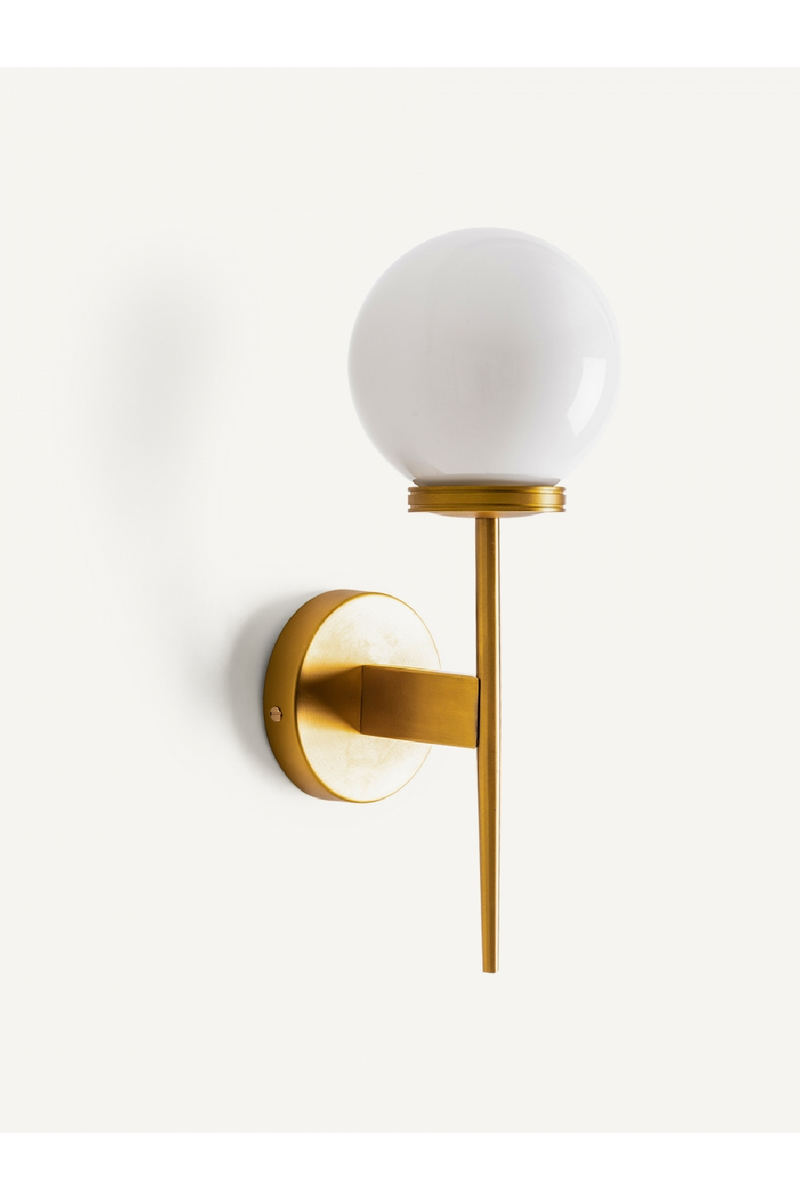 Lampe murale design avec orbe en verre blanc | Vical Home Ball