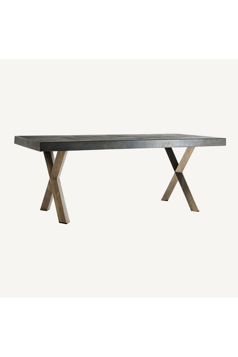 Table de salle à manger en bois à pieds en X | Vical Home Kapie | OROA.fr