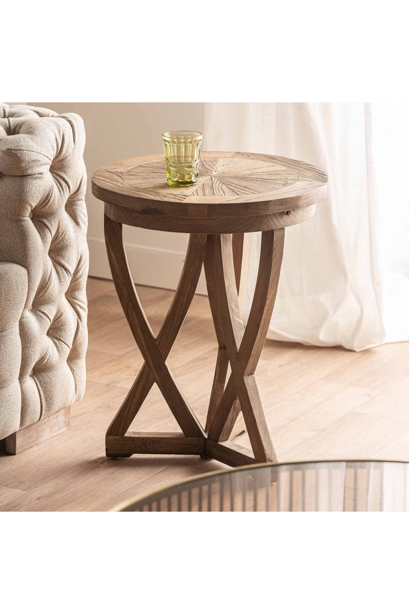 Table d'appoint en pin à base croisée | Vical Home Chirlwe | OROA.fr