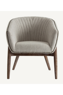 Fauteuil baril clouté blanc | Vical Home Neive | OROA.fr