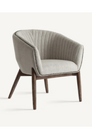 Fauteuil baril clouté blanc | Vical Home Neive | OROA.fr