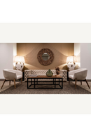 Fauteuil baril clouté blanc | Vical Home Neive | OROA.fr