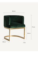 Chaise d'appoint en velours vert en porte-à-faux | Vical Home Betliar | OROA.fr