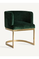 Chaise d'appoint en velours vert en porte-à-faux | Vical Home Betliar | OROA.fr