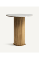 Table d'appoint à piédestal cannelé en or | Vical Home Coen | OROA.fr