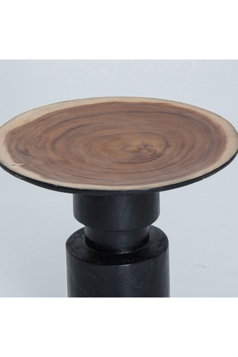 Table d'appoint en bois tropical noir | Vical Home Sauris | OROA.fr