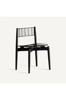 Chaise de salle à manger en métal noir (2) | Vical Home Plisse | OROA.fr