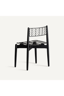 Chaise de salle à manger en métal noir (2) | Vical Home Plisse | OROA.fr