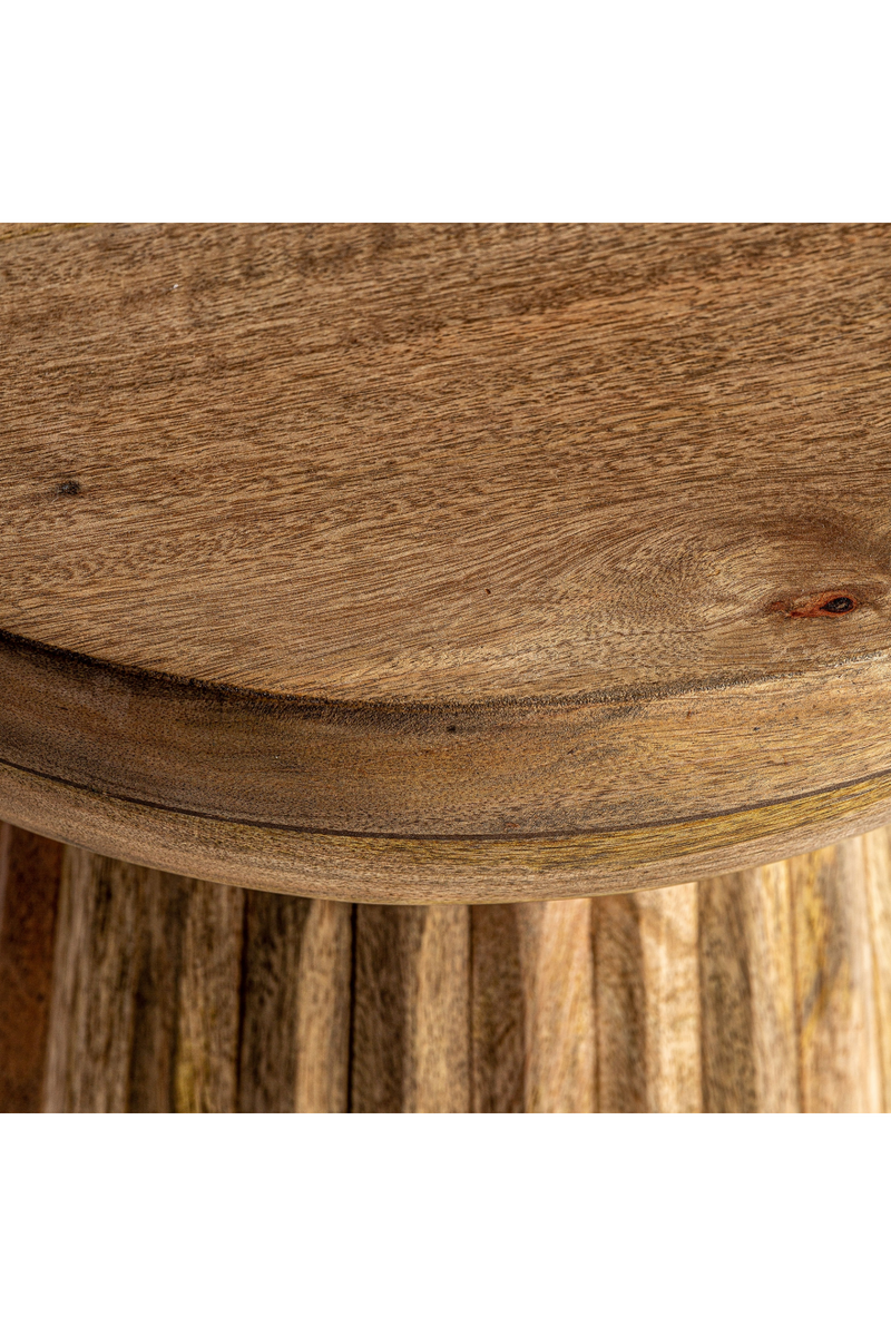 Table d'appoint marron sur pied en bois de mangue | Vical Home Plisse | OROA.fr