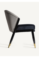 Chaise de salle à manger en velours noir | Vical Home Trun | OROA.fr