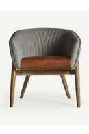 Fauteuil baril clouté gris | Vical Home Neive | OROA.fr