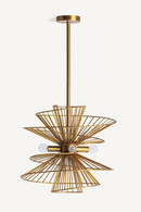 Lampe suspendue design spirale dorée M | Vical Home Stowe