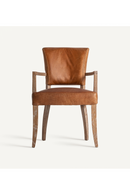 Fauteuil d'appoint en cuir brun | Vical Home Tolla | OROA.fr